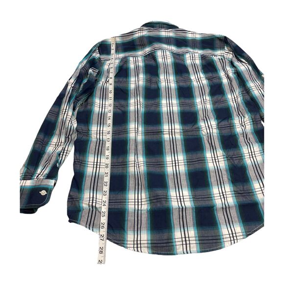 Beverly Hills Polo Club Shirt Men's Medium Multicolor Plaid Cotton Button-Up - Picture 4 of 7